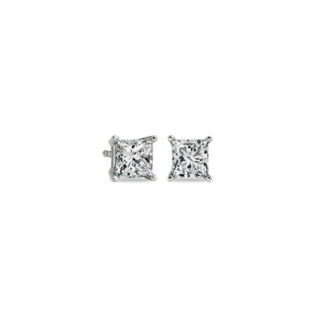 Princess-Cut Diamond Stud Earrings in 14k White Gold (1 1/2 ct. tw.)