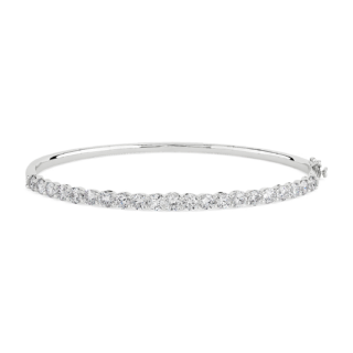 Open Trellis Diamond Bangle in 14k WG (4 ct. tw.)