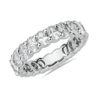 Oval Diamond Eternity Ring in Platinum (3 ct. tw.)
